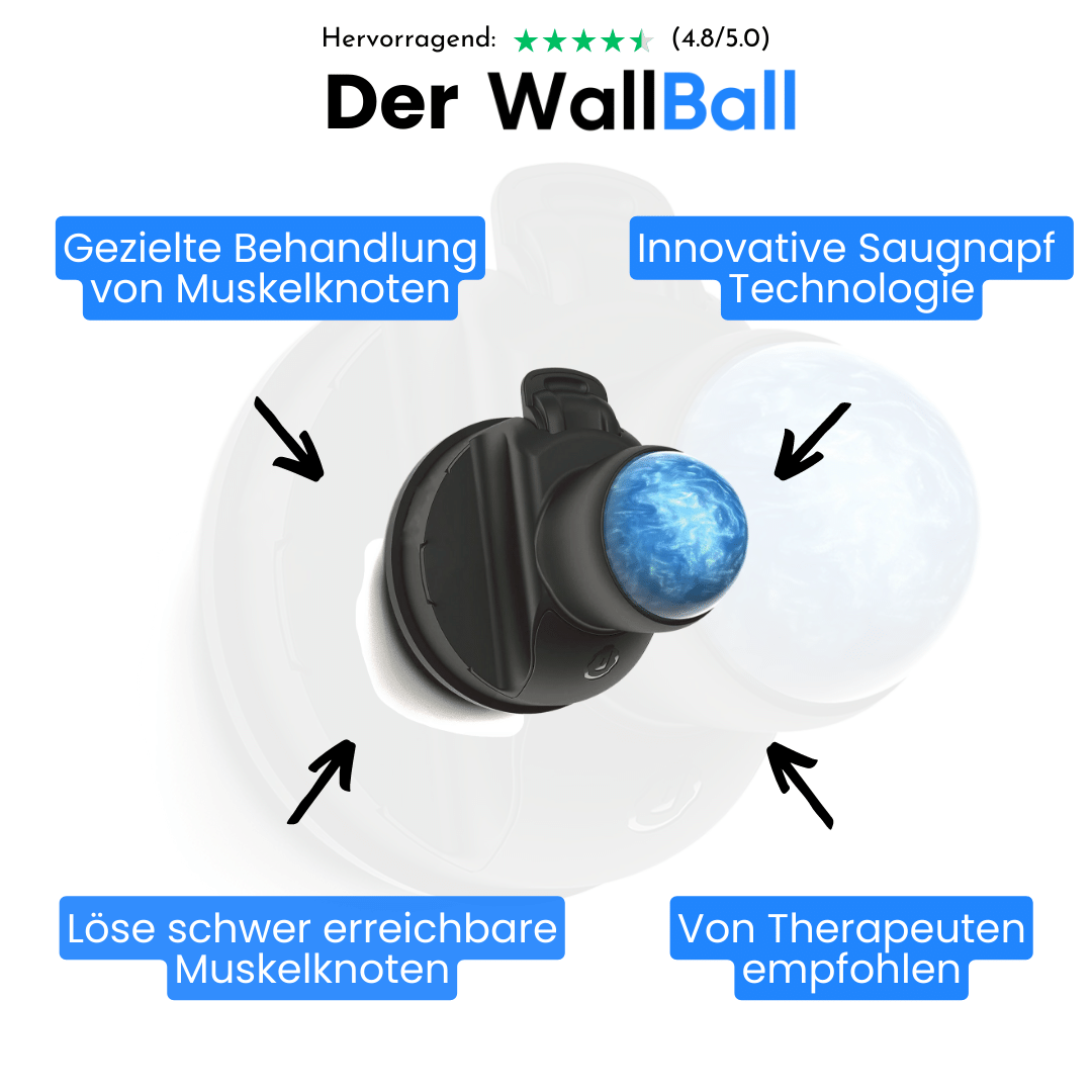Schwer erreichbare Muskelknoten behandeln mit dem Wall Ball