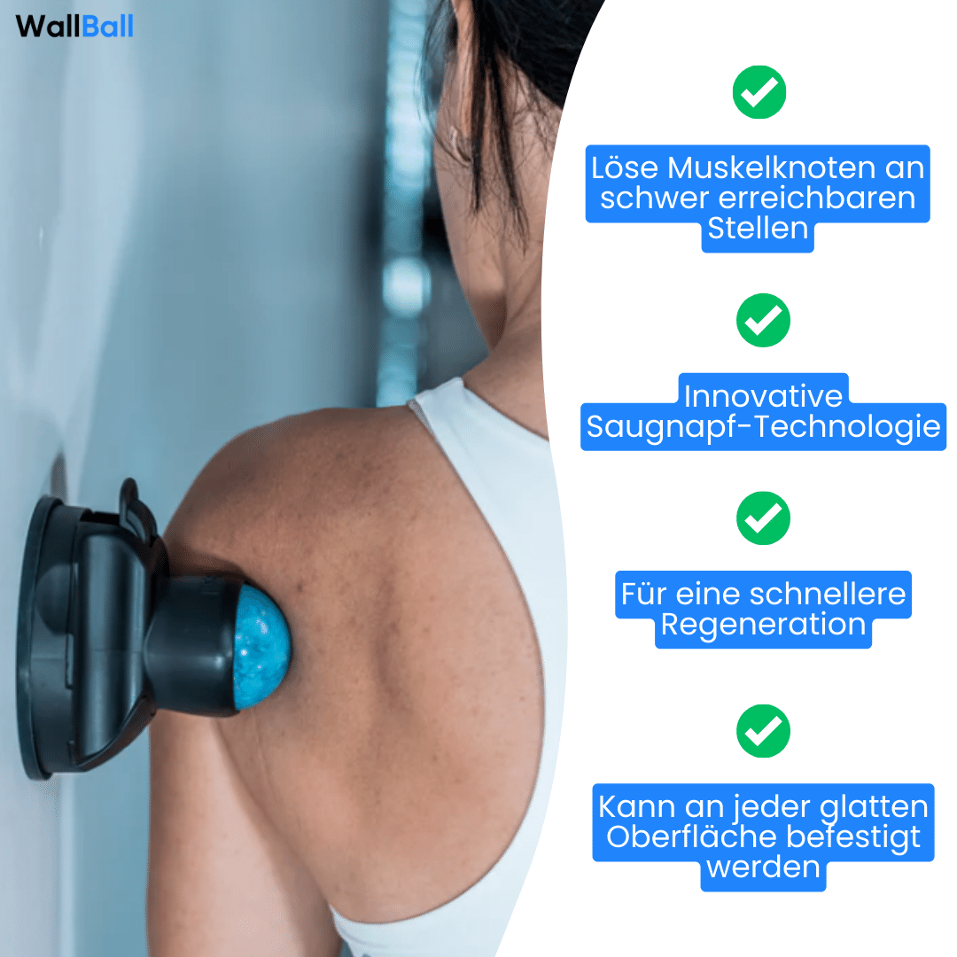 Schwer erreichbare Muskelknoten behandeln mit dem Wall Ball